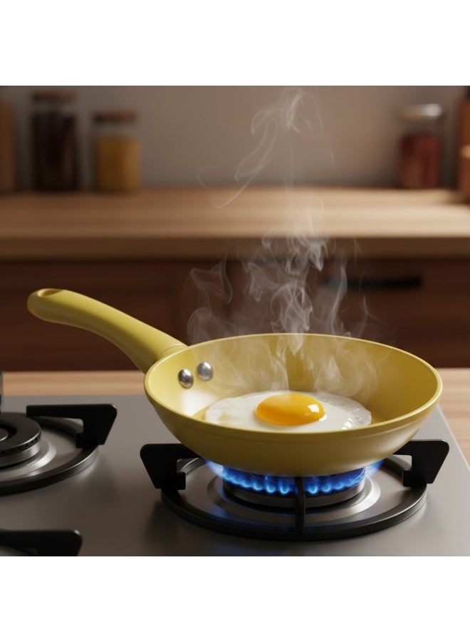 B&D Forged Mini Fry Pan 12 cm Durable Heavy Duty Non Stick Cookware Small Frying Pan Premium Ceramic Finish Even Heat Distribution Compatible With Induction Gas Glass Halogen Stovetops Easy Clean Compact Kitchen Fry Pan - Image 4