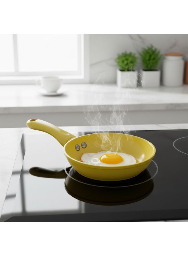 B&D Forged Mini Fry Pan 12 cm Durable Heavy Duty Non Stick Cookware Small Frying Pan Premium Ceramic Finish Even Heat Distribution Compatible With Induction Gas Glass Halogen Stovetops Easy Clean Compact Kitchen Fry Pan - Image 2