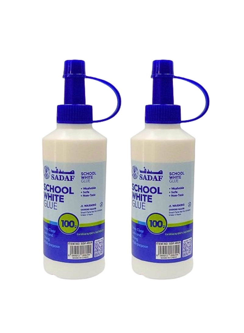 Sadaf White Glue 100g Dries Clear Safe And Strong Multi purpose (Pack of 2) - Image 1