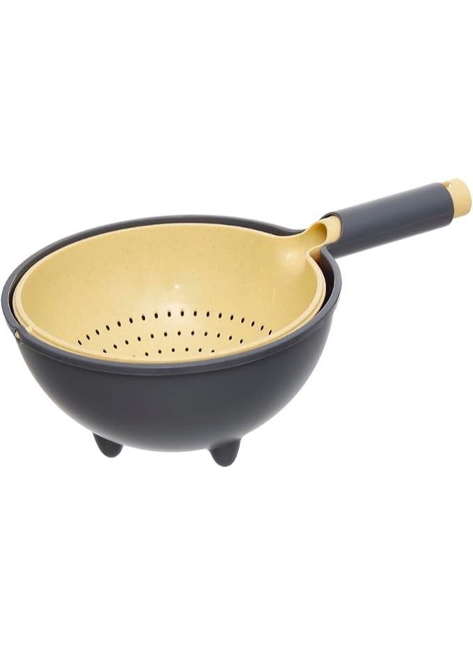 Aksa Kova Plastic Strainer - Double Layer Rotatable - Yellow - Image 4