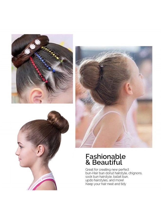 kitjans Hair Donut Bun Maker, Ring Style Bun, 2PCS Chignon Hair Large Doughnut Shaper for Thick and Long Hair (Large, 3.5 Inch/Black) - Image 3