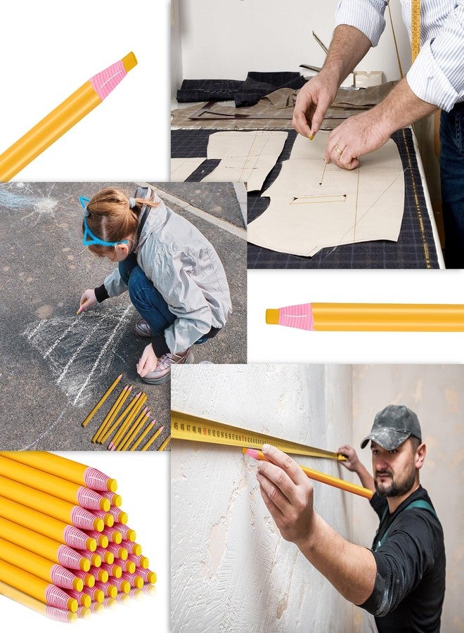 Tinlade 36 Pcs Peel off China Markers Grease Pencils for Mechanical Wax Pencil Marking Crayons for Vinyl Metal Wood Paper Fabrics Leather(Yellow) - Image 4