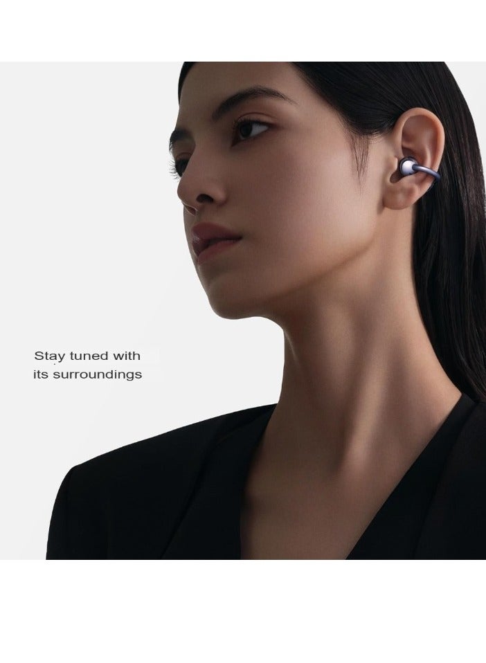 Free Clip Wireless Earbuds, Open Ear Bluetooth Earphones With Long Lasting Battery, IP54 Water Resistance Lightweight Durable In Ear Headphones For Music Gaming, (Beige) - Image 4