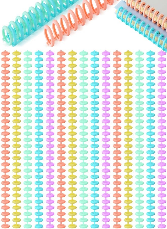 Skyygemm 50 Pcs Comb Binding Spines 1/2" Diameter 30 Ring Plastic Binder Combs and Spines Binding Easy Edit Spines for Teacher Student Document Notebook File Making, 85 Sheet Capacity, 5 Colors - Image 1