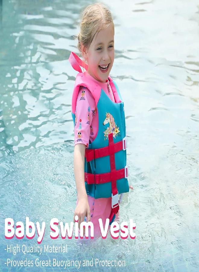 OldPAPA Kids Swim Vest- Swimming Vest for Child with Adjustable Safety Strap, Suitable for Age 1-9 Years (Pink, S/(2-4 Years))  - Image 2