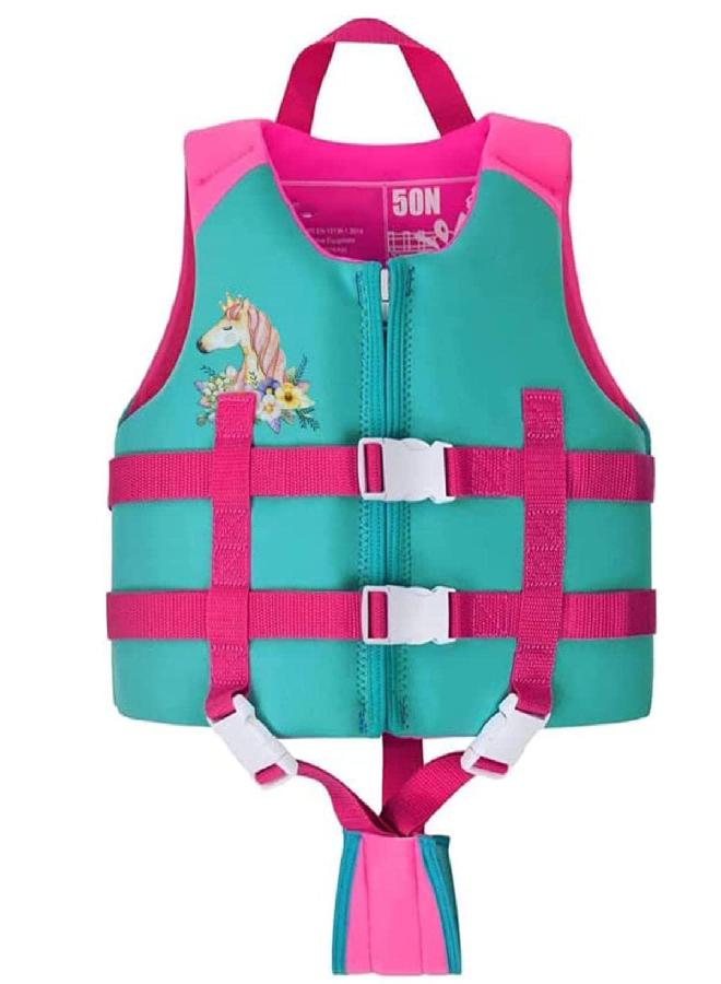 OldPAPA Kids Swim Vest- Swimming Vest for Child with Adjustable Safety Strap, Suitable for Age 1-9 Years (Pink, S/(2-4 Years))  - Image 4