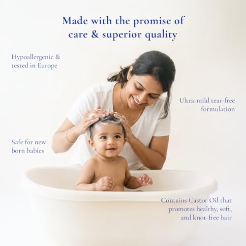 Softsens Baby Tear-Free Shampoo 500ml | Enriched with Castor Oil | Ultra-Mild,Dermatologically, Hypoallergenic, Paraben & Sulfate-Free Formula for Babies - Image 3