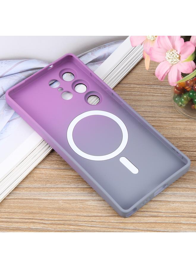 اس-توب جراب لهاتف Samsung Galaxy S25 Ultra 5G مصنوع من مادة TPU السائلة والسيليكون المتدرج اللون مع MagSafe - Image 3