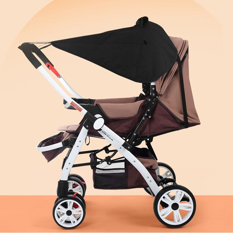 ITODA Baby Stroller Sun Shades Pram Universal Breathable Sun Protection Cover UPF 50 See Through Viewing Travel Walking Canopy Outdoor Beach Parasol Blackout Pushchair Sunshade - Image 2