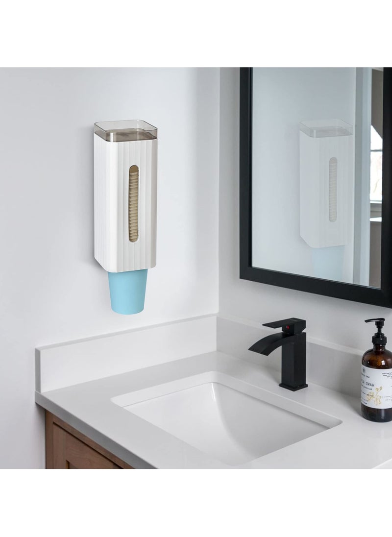 SYOSI - Cup Dispenser Wall Mount Bathroom Mouthwash Cup Holder for 4oz to 6oz Disposable Cups Small Pull Type Water Cooler Cup Dispenser for Bathroom Home Hospital Office Gym - Image 1