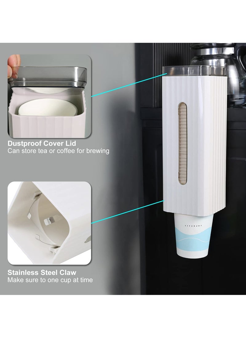 SYOSI - Cup Dispenser Wall Mount Bathroom Mouthwash Cup Holder for 4oz to 6oz Disposable Cups Small Pull Type Water Cooler Cup Dispenser for Bathroom Home Hospital Office Gym - Image 1