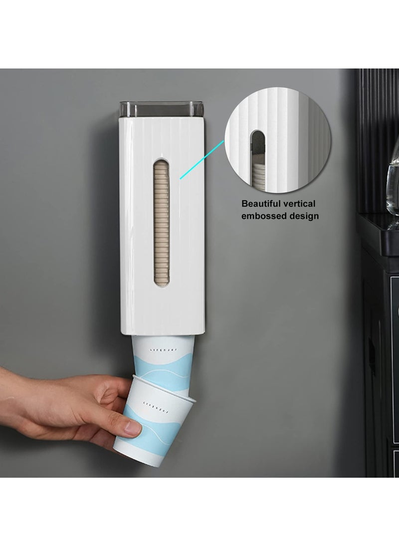 SYOSI - Cup Dispenser Wall Mount Bathroom Mouthwash Cup Holder for 4oz to 6oz Disposable Cups Small Pull Type Water Cooler Cup Dispenser for Bathroom Home Hospital Office Gym - Image 1