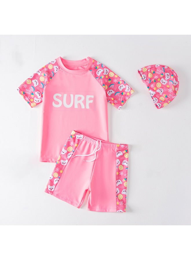 2024 Children's Swimwear Boys And Girls Split Quick-drying Professional Swimwear Big Boys And Girls Swimwear Suit Wholesale-Color:Space Blue- - Image 4
