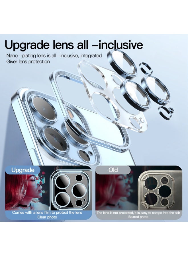 Lens Protector Mag-Safe Electroplated Phone Case For iPhone 14 Pro Max  (Silver) - Image 3