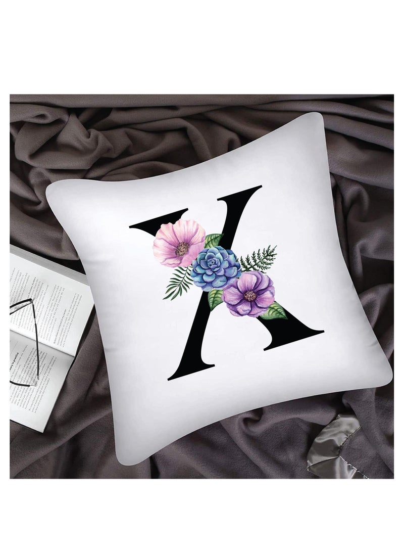 PRINTSHOP4ME - Cushion Cover with Filler with Your Favorite Letter in the Alphabet Printed -Give as a Gift to a Friend or Loved one - Image 1