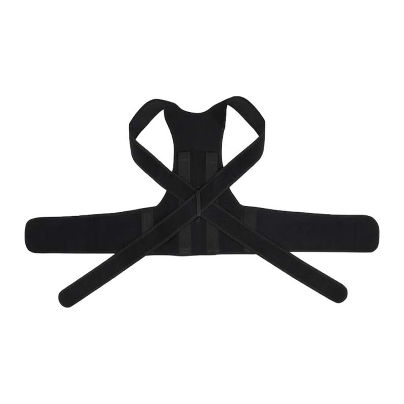 TIDTALEO Adjustable Back Brace Posture Corrector for Students and Adults, Black Xl Upper Back Straightener Support Belt for Daily Use and Hunchback Correction - Image 1