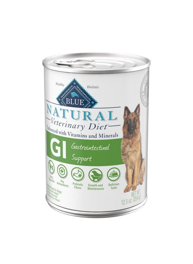 Blue Buffalo Natural Veterinary Diet Gastrointestinal Support Wet Dog Food, Veterinarian Prescription Required, Chicken, 12.5-oz. Cans (12 Count) - Image 1