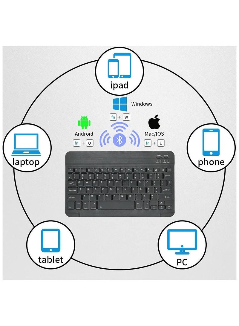 iPad Keyboard Case, with Magnetic Removable Wireless Keyboard (Support Arabic Typing), Suitable for iPad 10.2-inch 7 8 9 Generation iPad Pro 10.5 /iPad Air 3rd Gen 10.5''-Black - Image 4