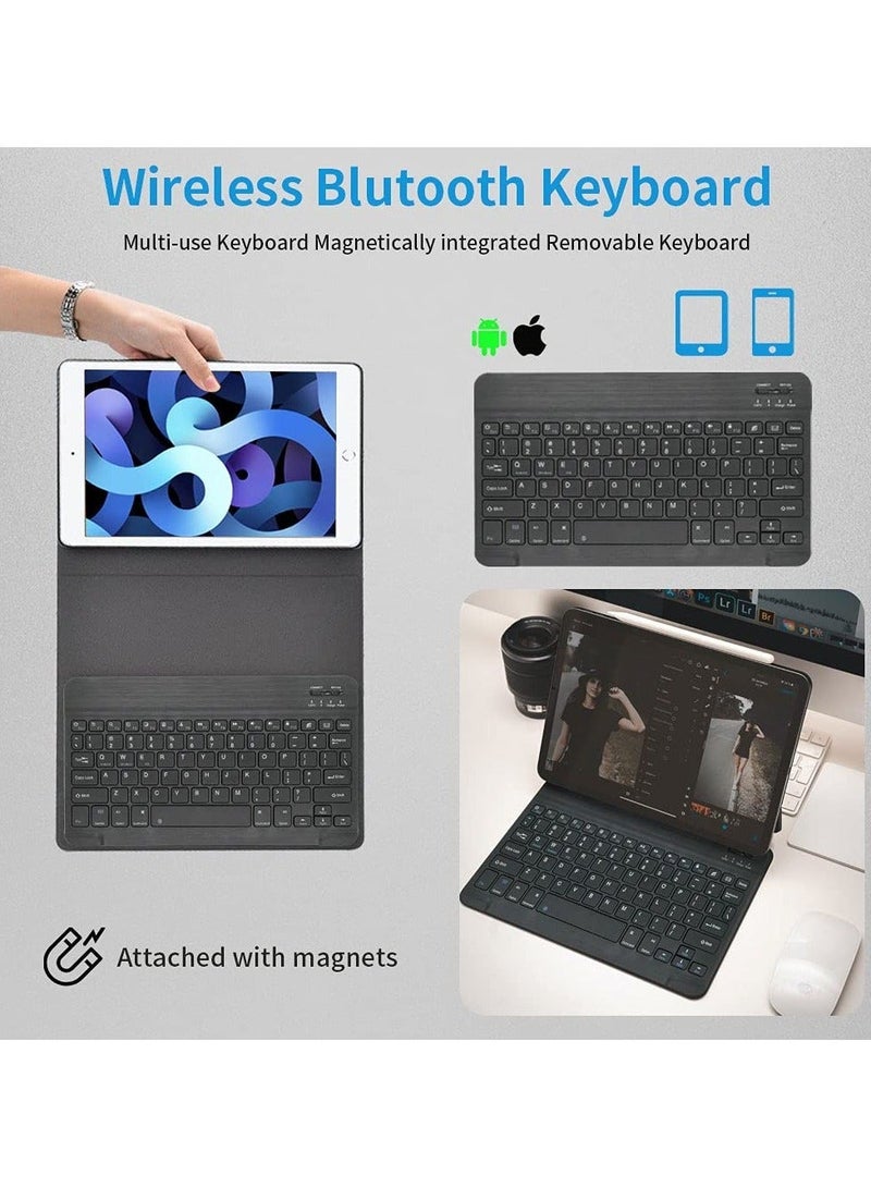 iPad Keyboard Case, with Magnetic Removable Wireless Keyboard (Support Arabic Typing), Suitable for iPad 10.2-inch 7 8 9 Generation iPad Pro 10.5 /iPad Air 3rd Gen 10.5''-Black - Image 2