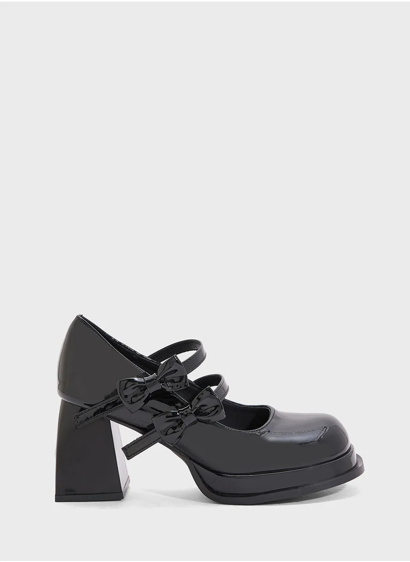 Ginger Heeled Mary-Jane Pump