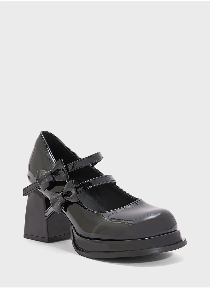 Ginger Heeled Mary-Jane Pump