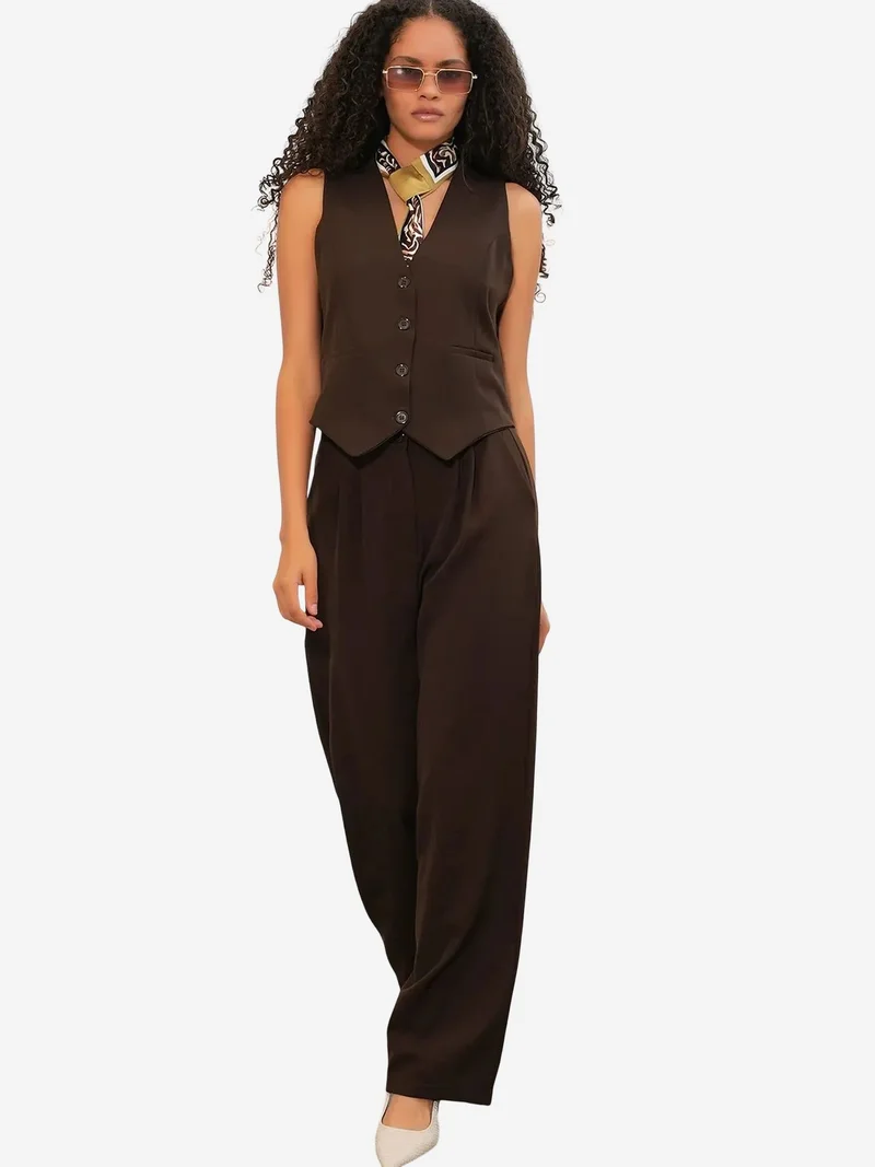 BIG DART BDART V-neck Buttoned Two-Piece Coord Set