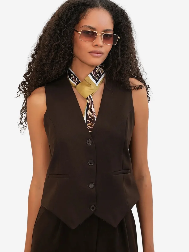 BIG DART BDART V-neck Buttoned Two-Piece Coord Set