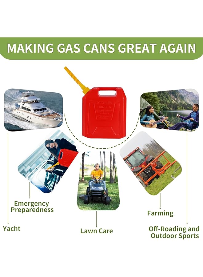 KASTWAVE Gas Can Spout Replacement, Anti-Spill Gas Can Nozzle Replacement, 2-Kit Gas Can Spouts No Leaky, Upgraded Replacement Gas Can Spout With Flexible Nozzle, Gas Can Vent, Fit For Most 1/2/5/10 Gal Can - Image 5