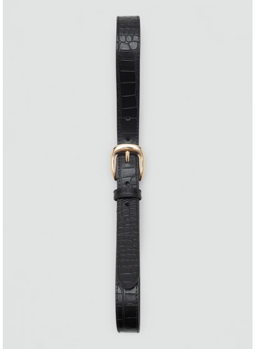 مانجو Croco Leather-Effect Belt