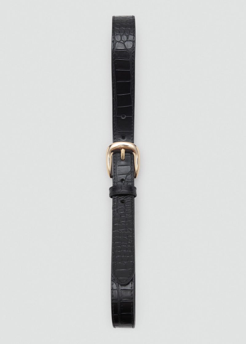 MANGO Croco Leather-Effect Belt  - Image 2