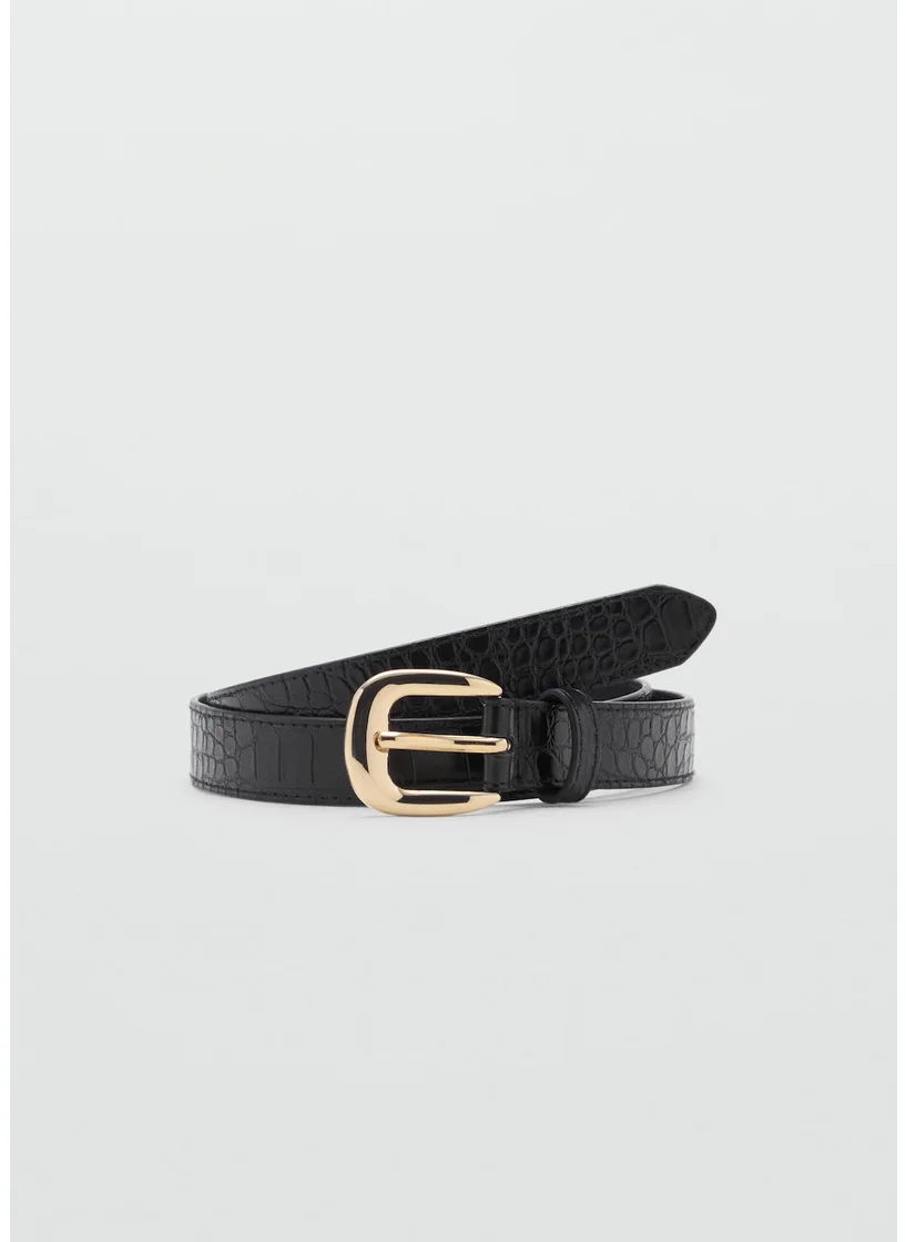 مانجو Croco Leather-Effect Belt