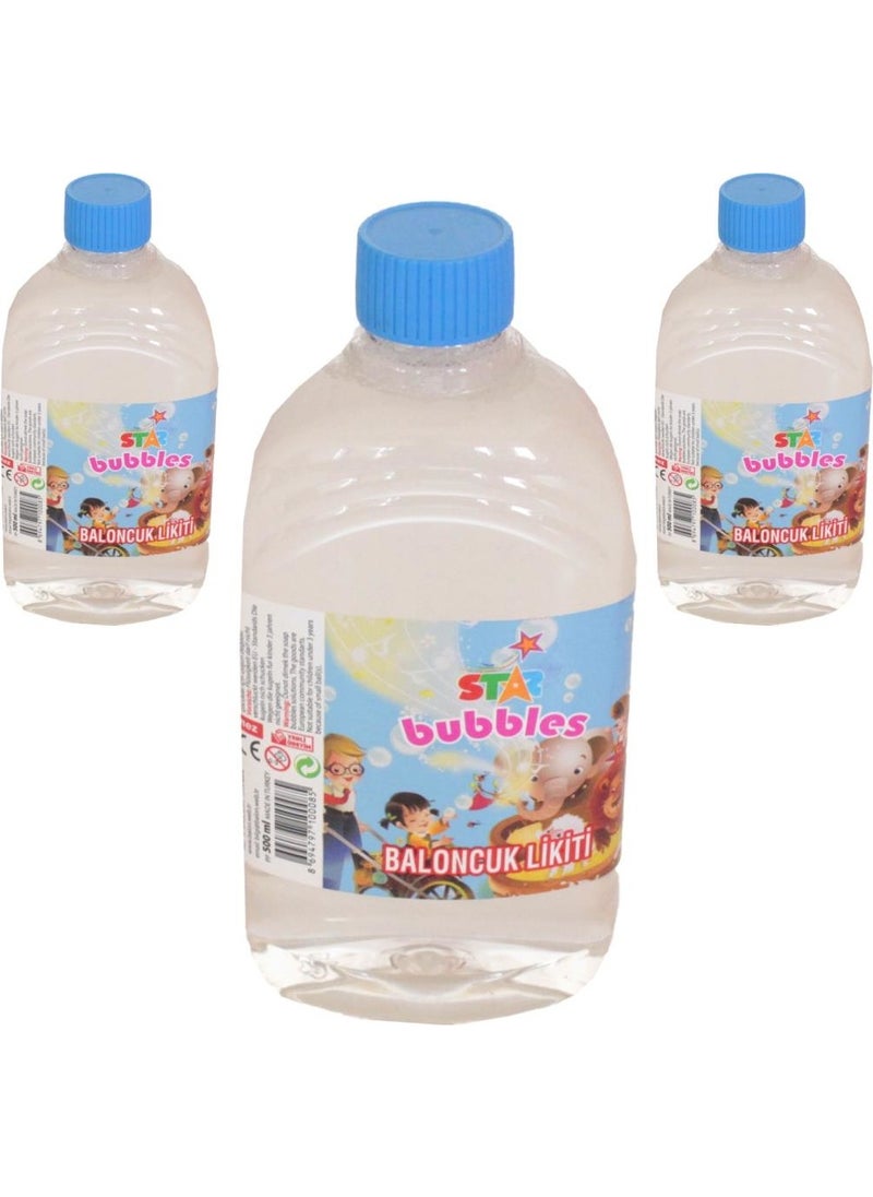 Star Foam 3 Pieces Bubble Liquid Spare Bubble Solution 500 ml - pzsku/Z76443667BBAEF4B25BDEZ/45/_/1725723524/40fc0051-f69a-4ed8-8291-ea4e06c19182