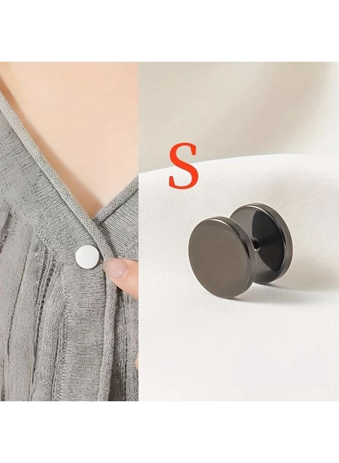 Detachable Spiral Collar Button For Tightening Collars Cuffs Sweaters 1pc Black 0 55in - Image 4