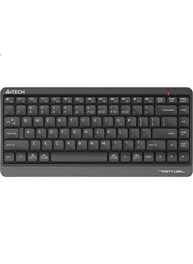 A4TECH A4Tech Fbk11 Wireless Bluetooth Mini Keyboard For Ipad, Tablet, Smartphone, Laptop, Office, Specialized Portable Short 86-Key Keyboard Fei Shidai Su Kong Gray - Image 3