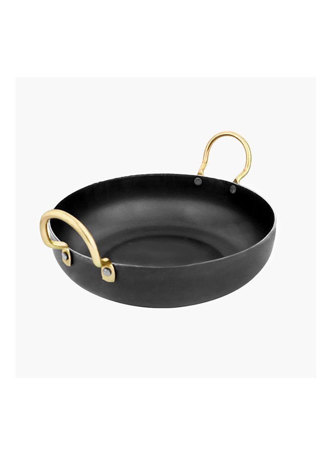 Home Box Ferric Wrought Iron Flat Bottom Kadhai  - Image 1