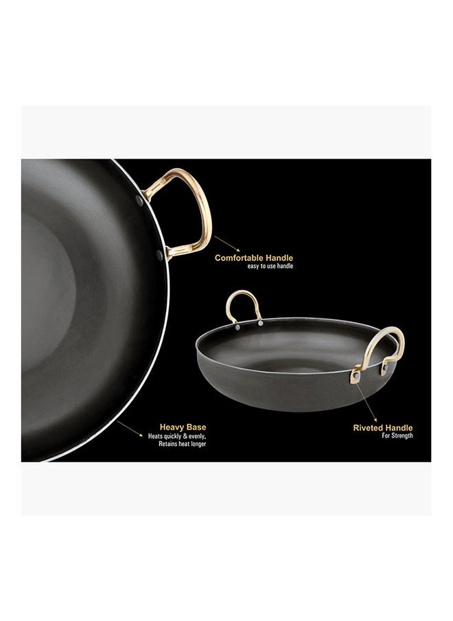 Home Box Ferric Wrought Iron Flat Bottom Kadhai  - Image 3