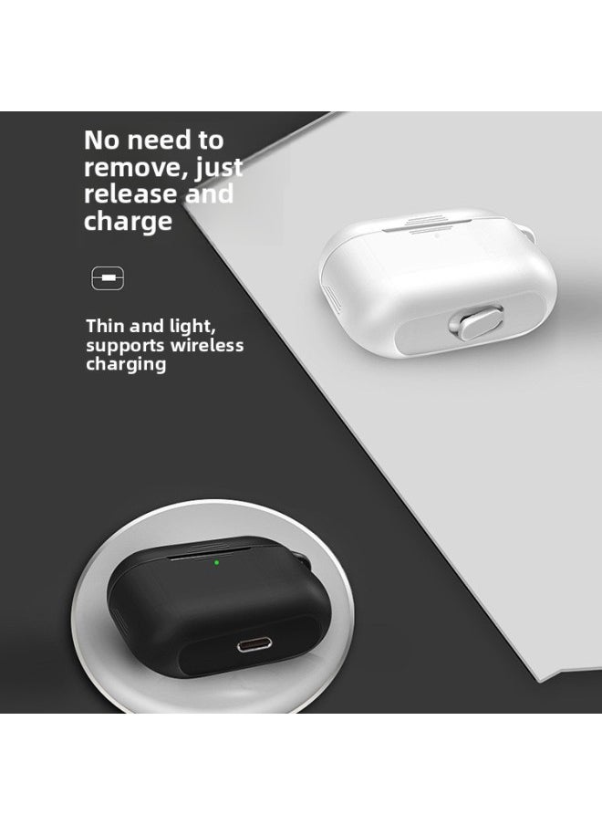 Generic - Applicable To Airpods Pro Protective Shell Apple Headset Three Generations Pro Protective Cover Pro Headset Protective Cover Earplugs-Color:2260 Matcha Green-Model:(Thick) Airpods Pro3 Protective Shell - Image 1