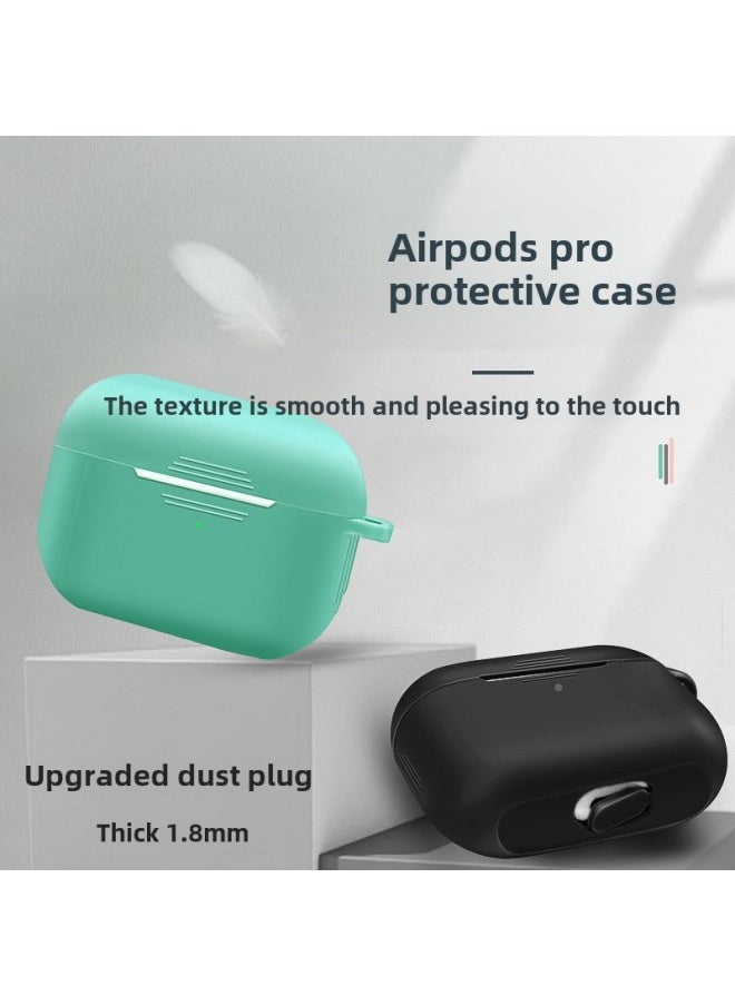 Generic - Applicable To Airpods Pro Protective Shell Apple Headset Three Generations Pro Protective Cover Pro Headset Protective Cover Earplugs-Color:2260 Matcha Green-Model:(Thick) Airpods Pro3 Protective Shell - Image 1