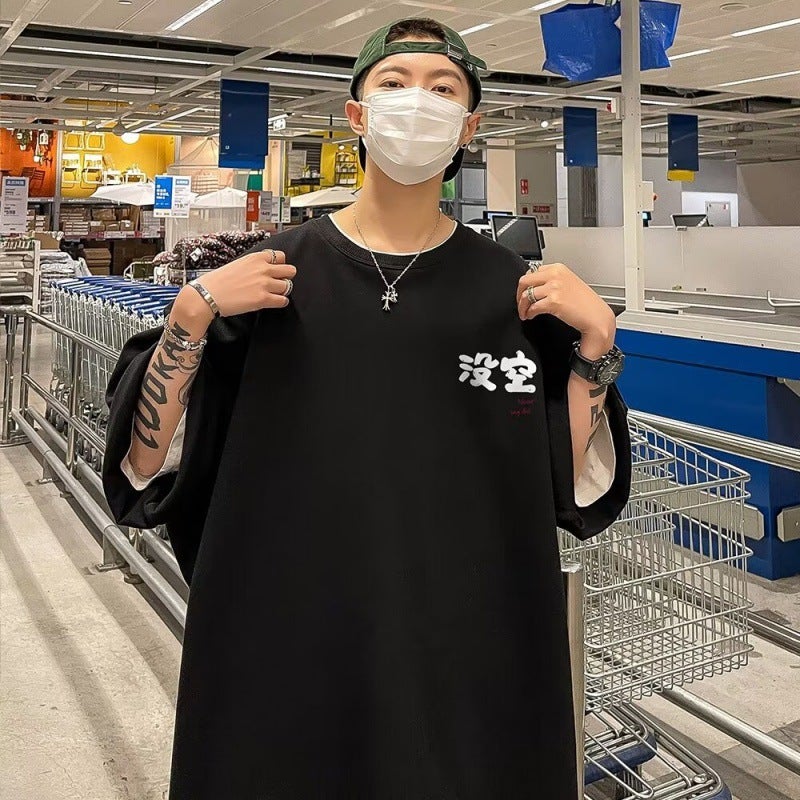 Pure Cotton Summer T-Shirt For Men And Women, Youth Style, Versatile, Comfortable And Casual, Chinese Style Printed Short-Sleeved Round Neck Loose T-Shirt - Image 5