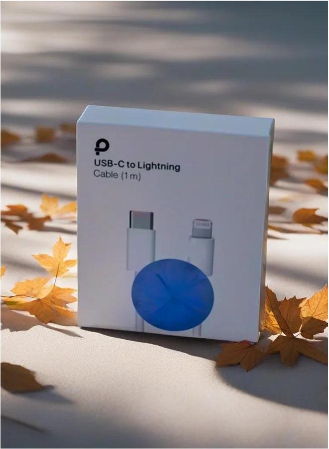 PROMASS 1m USB C to Lightning Cable for High Speed Data Transfer and Rapid Device Charging - Image 1