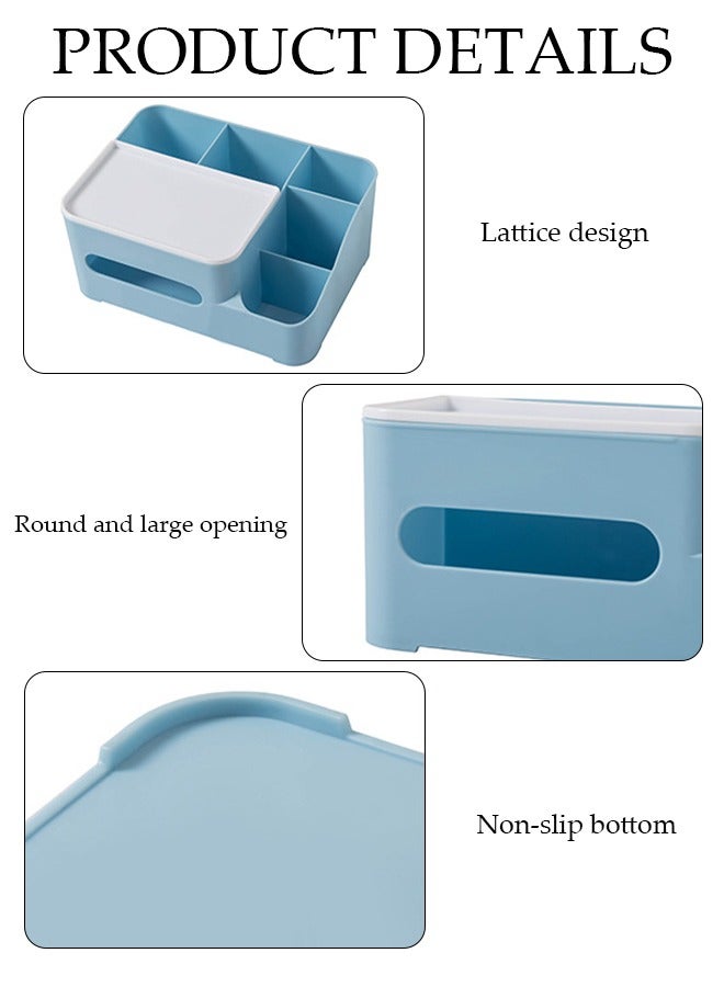 DUNISO Multifunctional Tissue Box Holder，Napkins Dispenser Container，Multiple Compartments，Sturdy And Durable，For Living Room，Storage Table Bedroom，Dressing Storage Table，Home，Office  - Image 4