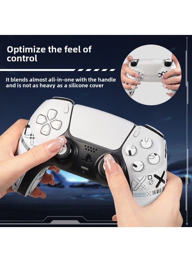 Suitable For Sony Ps5 Handle Anti-slip Sticker Standard Version Protective Cover Game Handle Sticker Grip Protective Cover Key Sticker-Color:[handle Version] Ps5 Standard Version Black Printing - Image 4