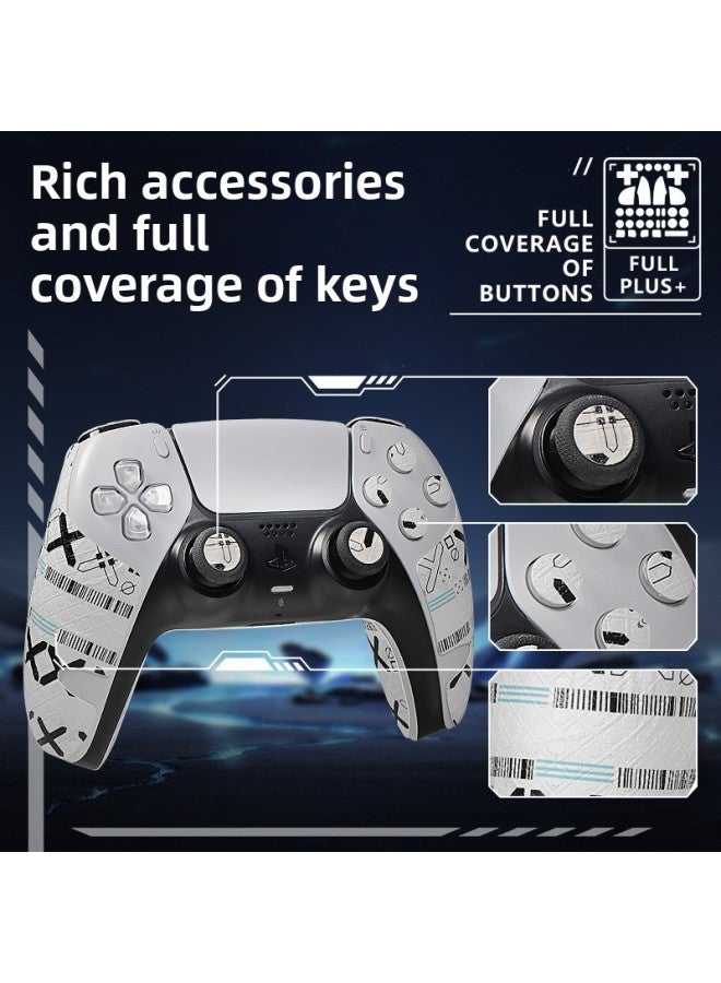 Suitable For Sony Ps5 Handle Anti-slip Sticker Standard Version Protective Cover Game Handle Sticker Grip Protective Cover Key Sticker-Color:[handle Version] Ps5 Standard Version Black Printing - Image 2