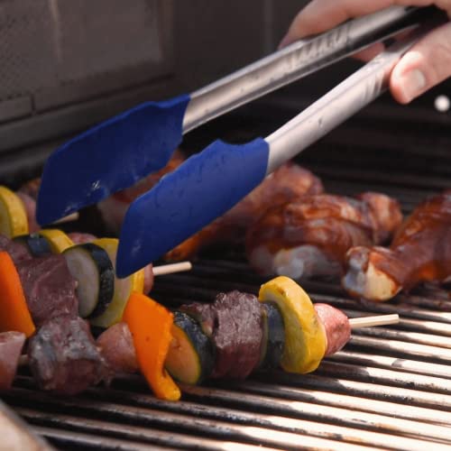 Get It Right GIR: Get It Right Premium Stainless Steel Locking Tongs - Non-Stick Heat Resistant Silicone and Nylon Tip Food Tongs Perfect For Cooking and Grilling - Ultimate - 13 IN, Black - Image 5