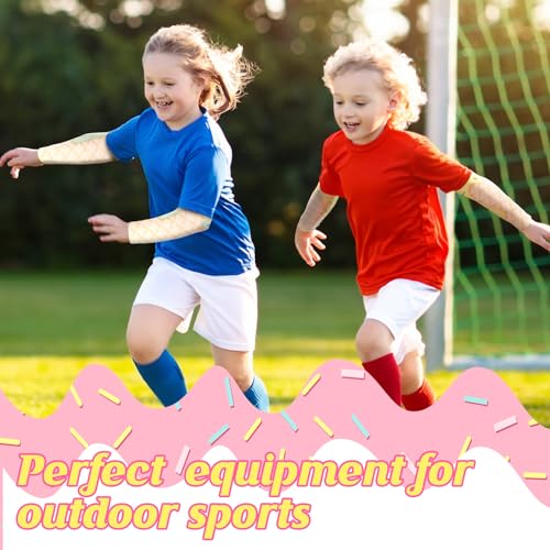JaGely 16 Pairs Ice Cream Arm Sleeves for Kids UV Sun Protection Football Basketball Baseball Compression Long Sleeves Youth(Pastel Ice Cream,4-8 Years) - Image 5