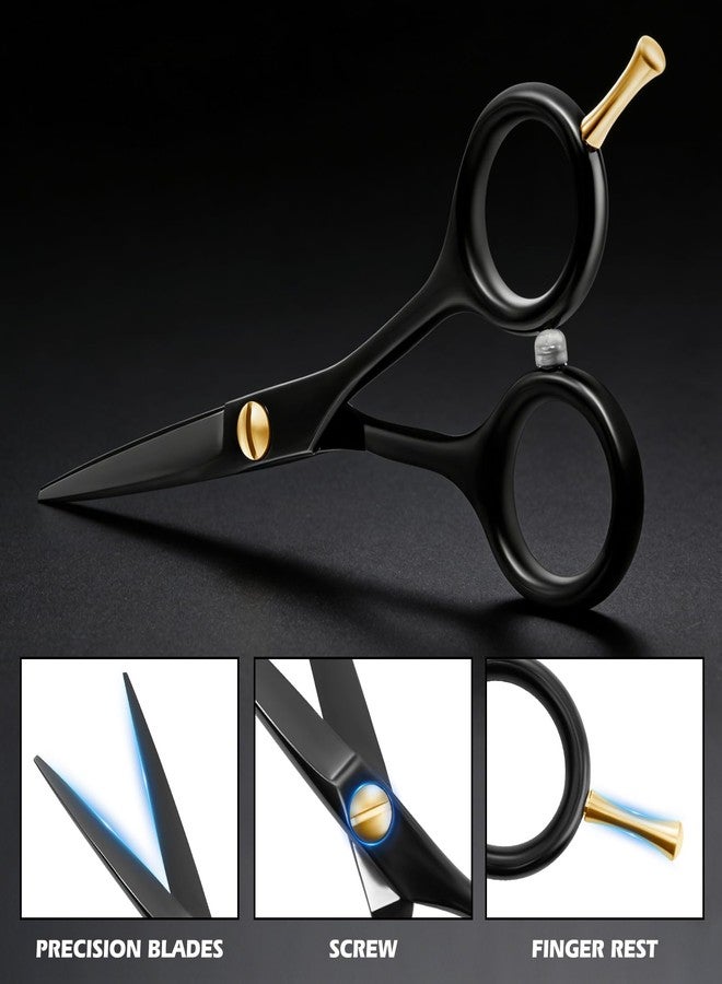 Cut it Mustache Scissors Set with Comb – 5.5” Titanium-Coated Stainless Steel Beard Scissors, Precision Beard Trimming Kits for Men with Wooden Comb, Sharp & Durable Grooming Tool - Image 3
