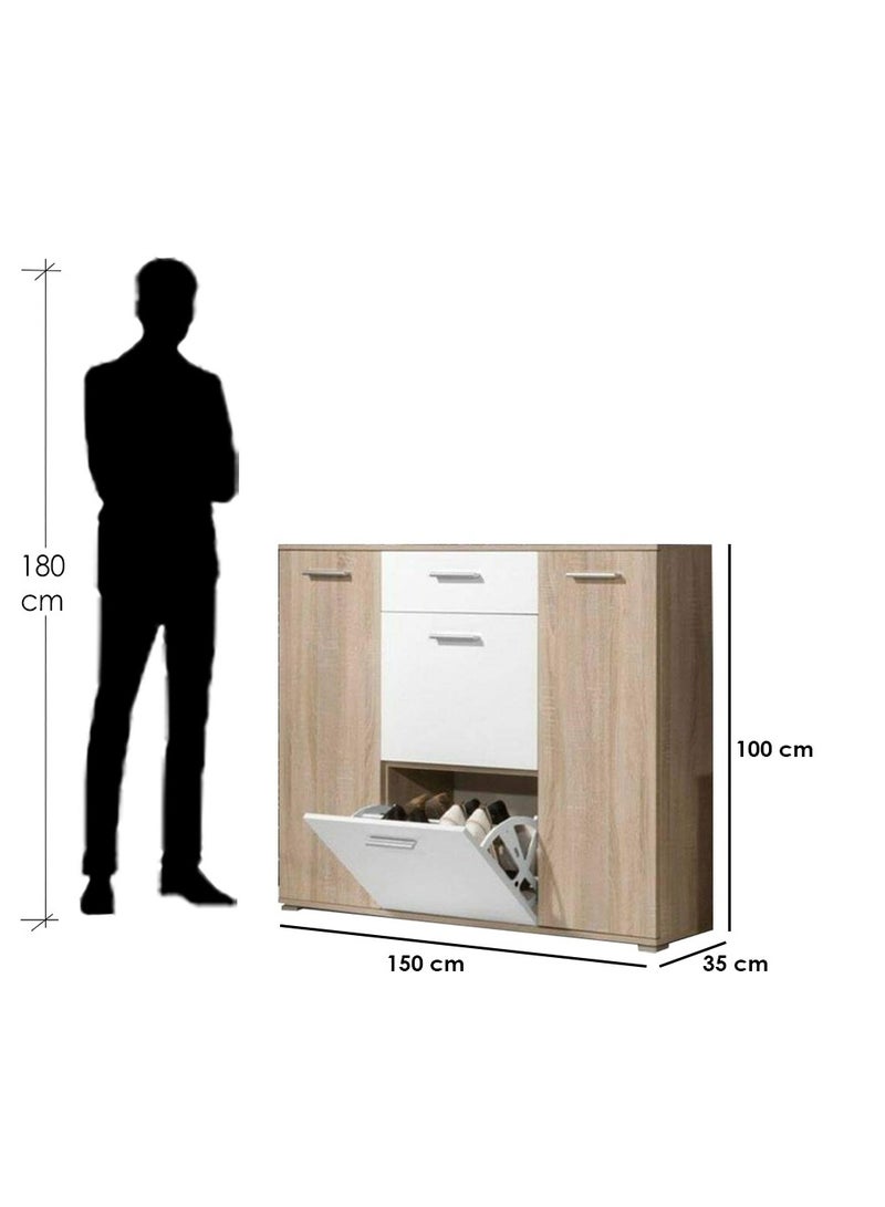 Generic SM.A3 Boots Organizer and Storage - Brown & White - 150*100*35cm - Image 3