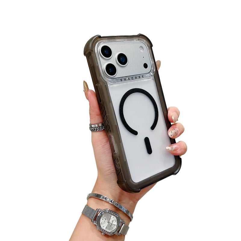 غطاء واقي لـ iPhone 17 / 17 Air / 17 Pro / 17 Pro Max مع حبل تعليق وملمس ناعم مع مغناطيس قوي مع مقاوم للخدش باللون أسود مغناطيسي - Veloris - Image 1