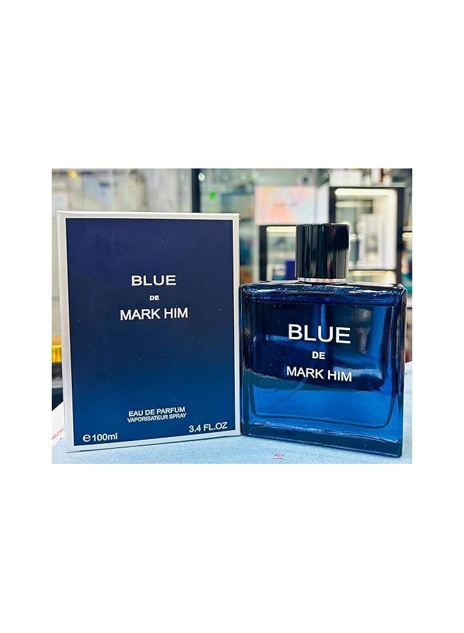 Blue De Mark Him Eau de Parfum Spray Vaporisateur 100ml | Bold & Sophisticated Fragrance