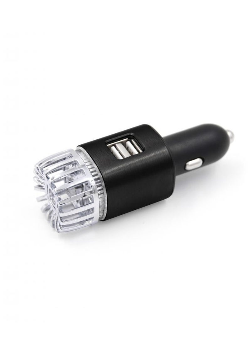 SUPER WINNER - 2 in 1 Car Air Purifier and Dual USB Car Charger Odor Remover Purifier Super Fast Mobile and Tab Charger - Image 1